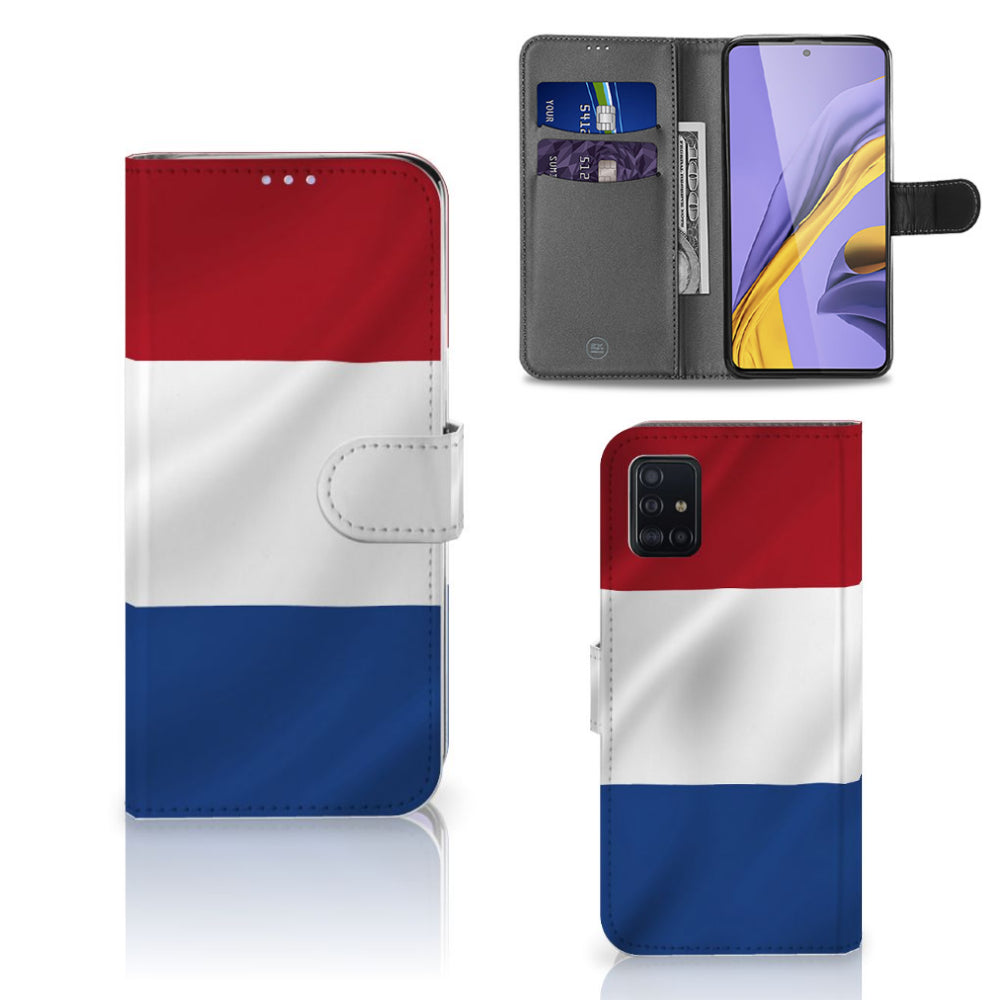 Samsung Galaxy A51 Bookstyle Case Nederlandse Vlag