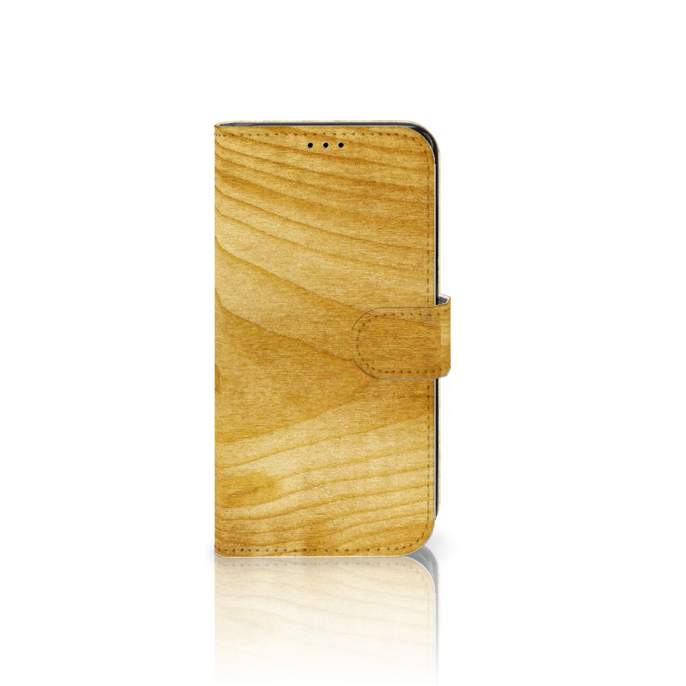 Samsung Galaxy S7 Edge Book Style Case Licht Hout