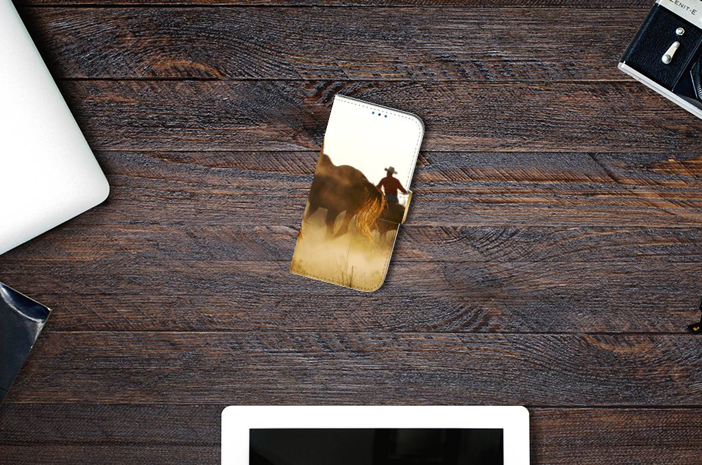 iPhone 14 Pro Telefoonhoesje met Pasjes Design Cowboy