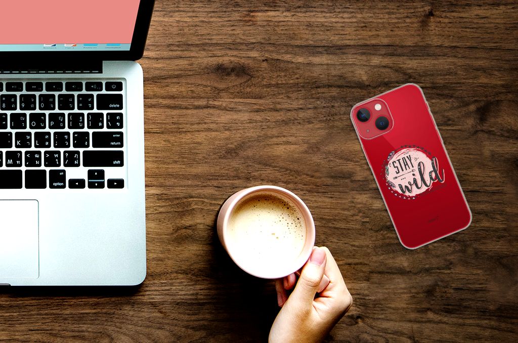 Apple iPhone 13 Telefoonhoesje met Naam Boho Stay Wild B2C Telecom