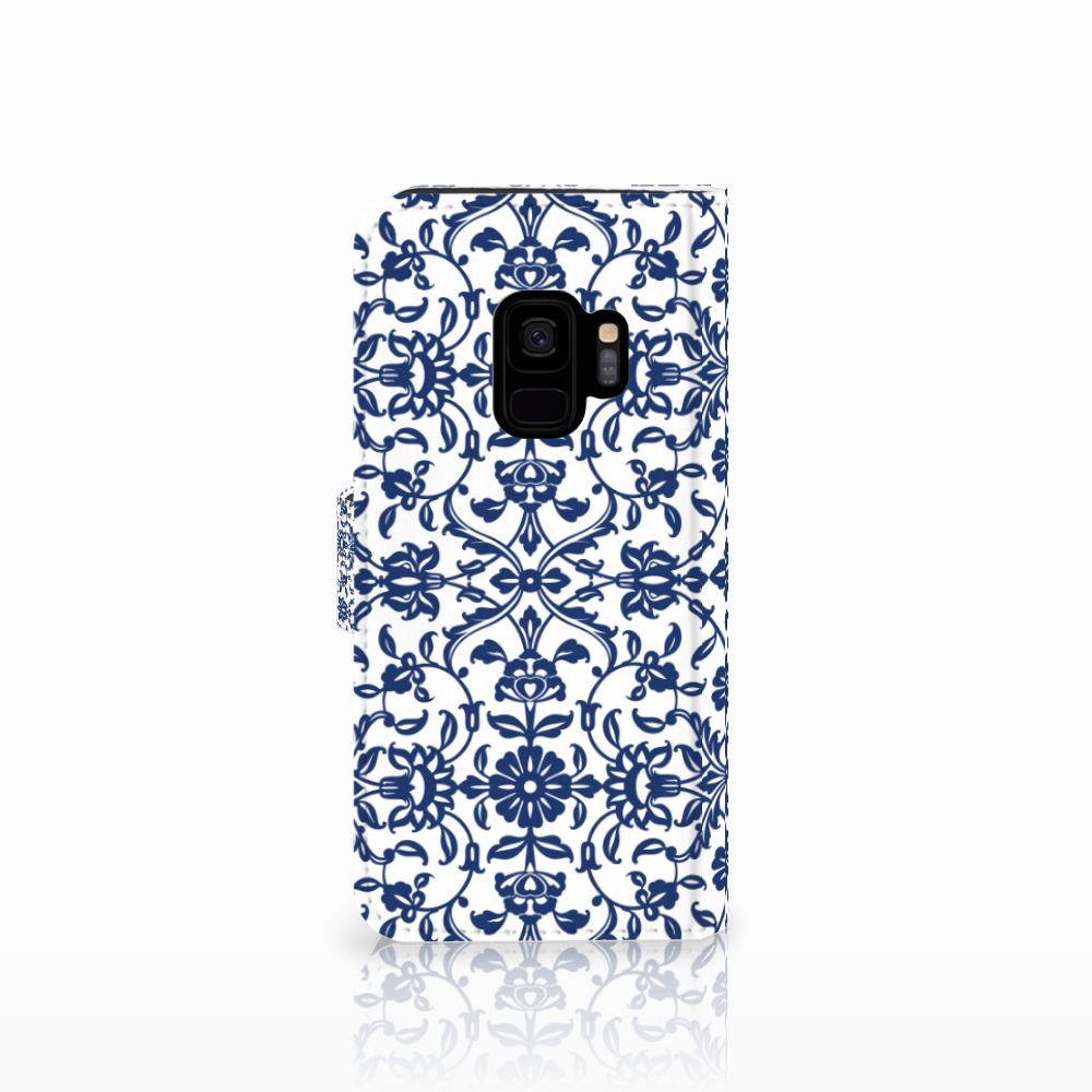 Samsung Galaxy S9 Hoesje Flower Blue