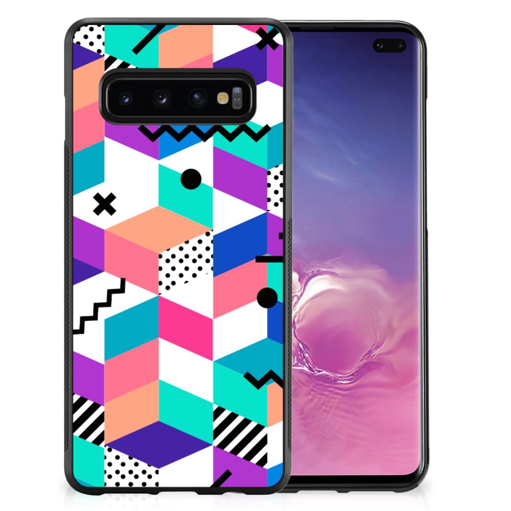 Samsung Galaxy S10+ Grip Case Blokken Kleurrijk