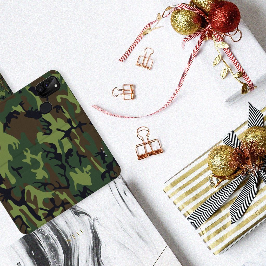 Samsung Galaxy M21 | M30s Telefoon Hoesje Army Dark
