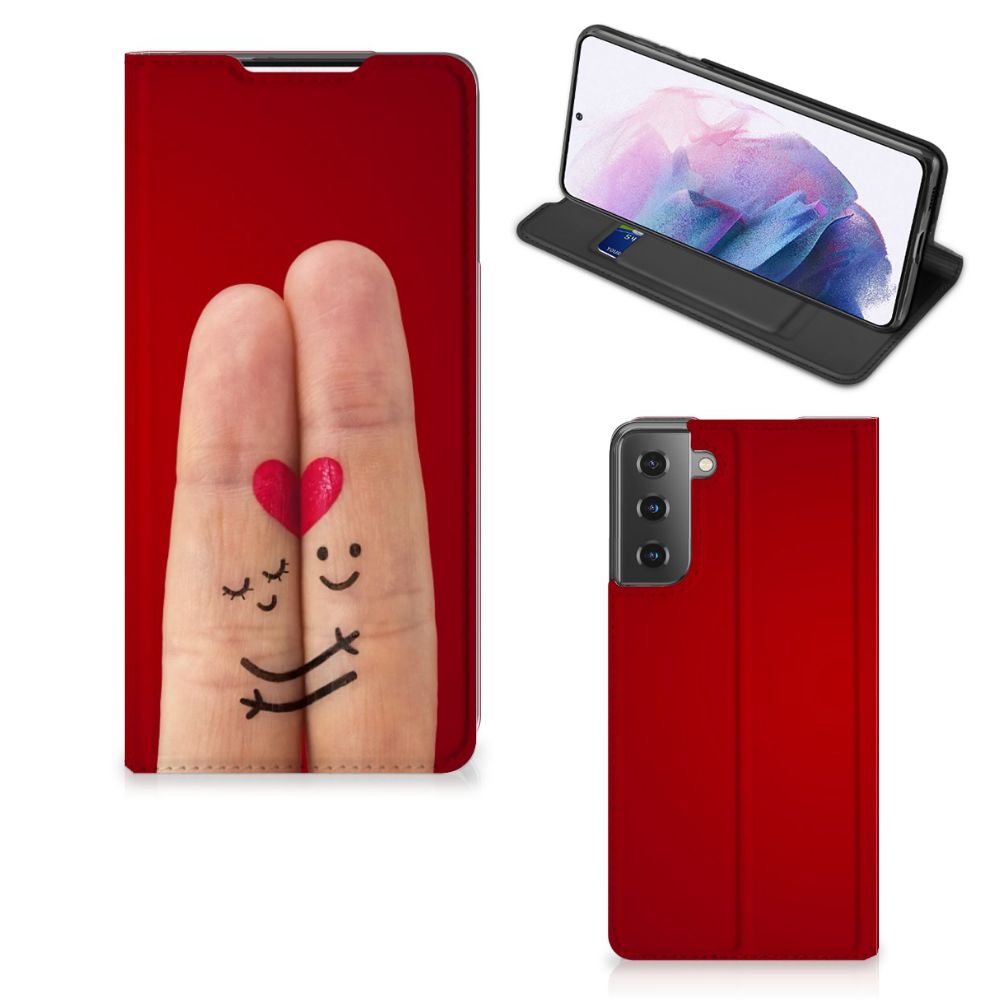 Samsung Galaxy S21 Plus Hippe Standcase Liefde - Origineel Romantisch Cadeau - B2C Telecom
