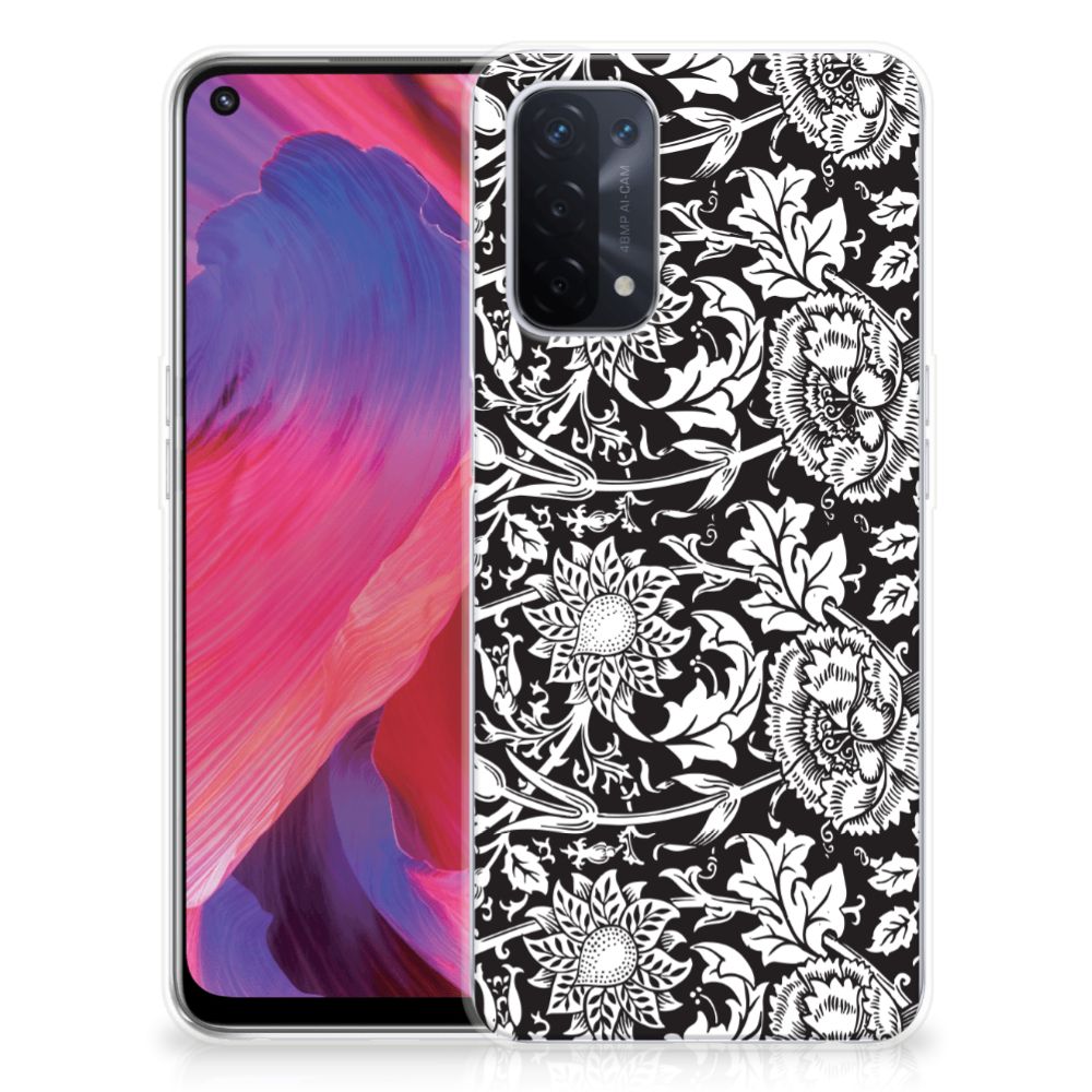 OPPO A93 5G TPU Case Black Flowers