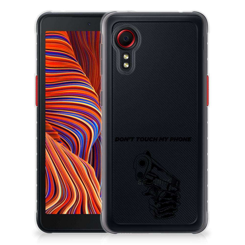 Samsung Galaxy Xcover 5 Silicone-hoesje Gun Don't Touch My Phone B2C Telecom