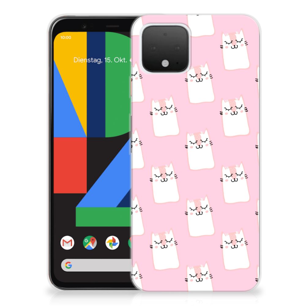 Google Pixel 4 TPU Hoesje Sleeping Cats