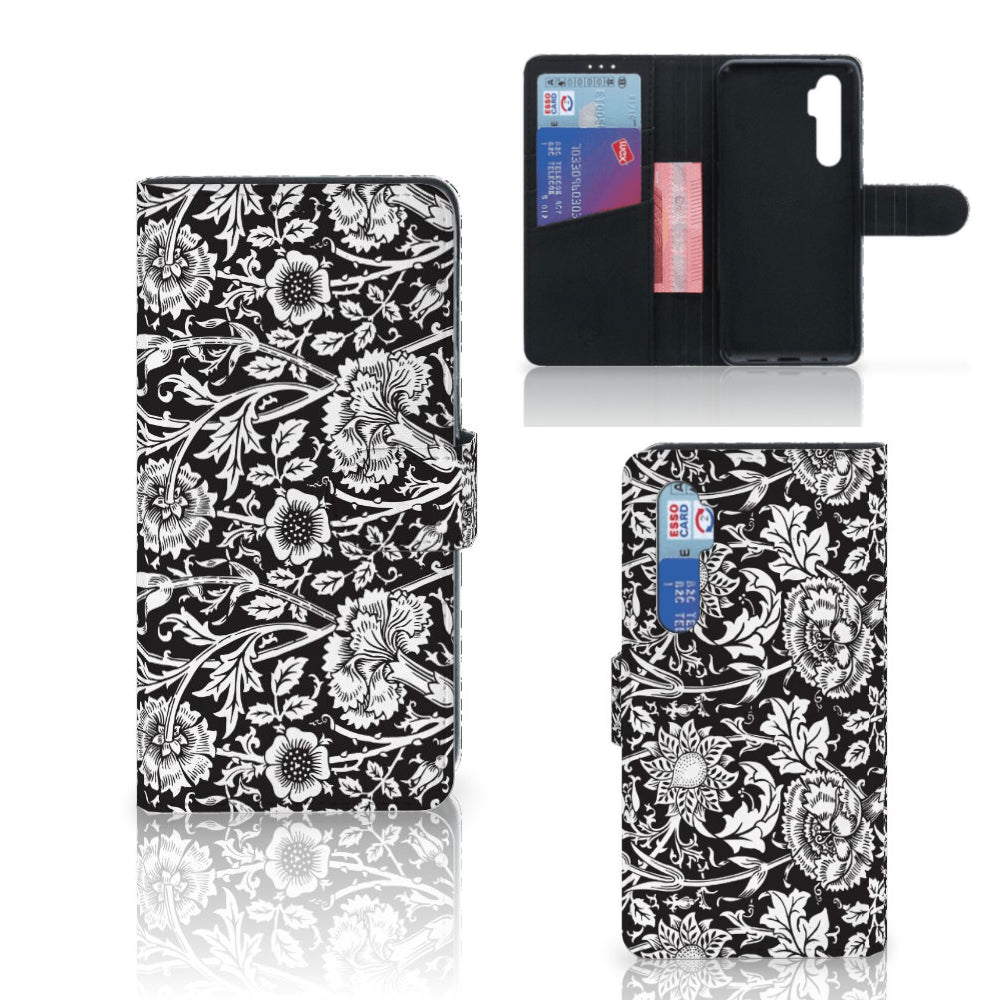 Xiaomi Mi Note 10 Lite Hoesje Black Flowers