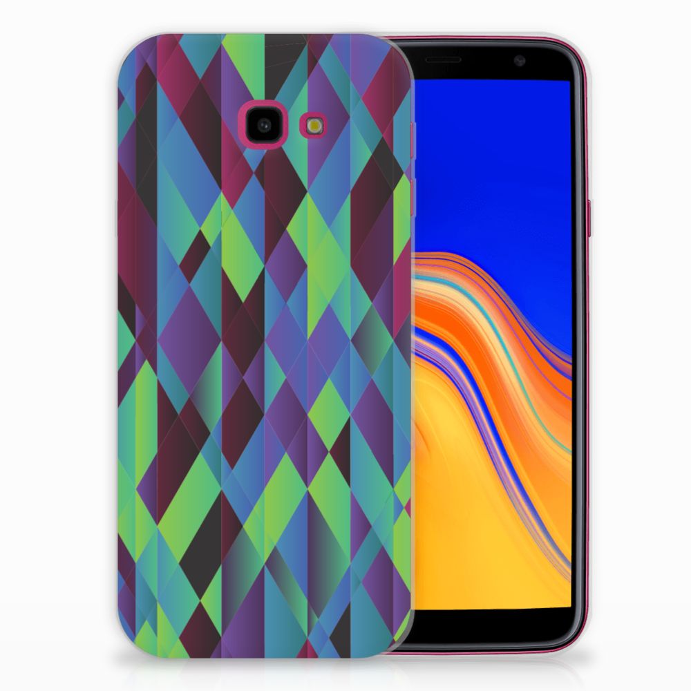 Samsung Galaxy J4 Plus (2018) TPU Hoesje Abstract Green Blue