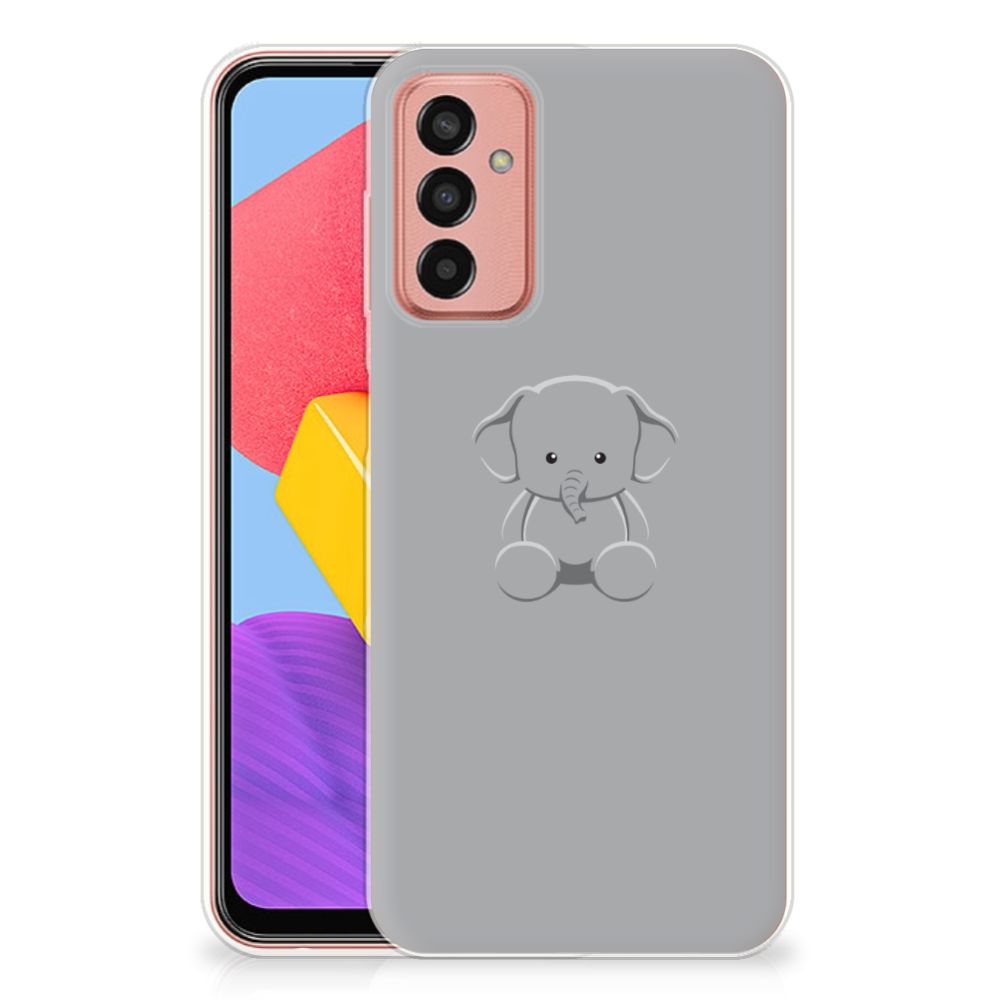 Samsung Galaxy M13 | M23 Telefoonhoesje met Naam Grijs Baby Olifant B2C Telecom