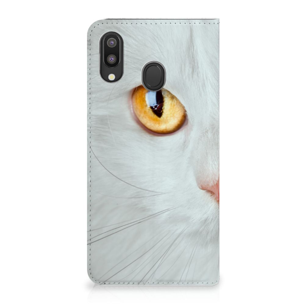 Samsung Galaxy M20 Hoesje maken Witte Kat