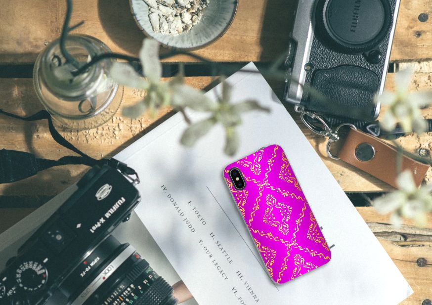 Siliconen Hoesje Apple iPhone X | Xs Barok Roze