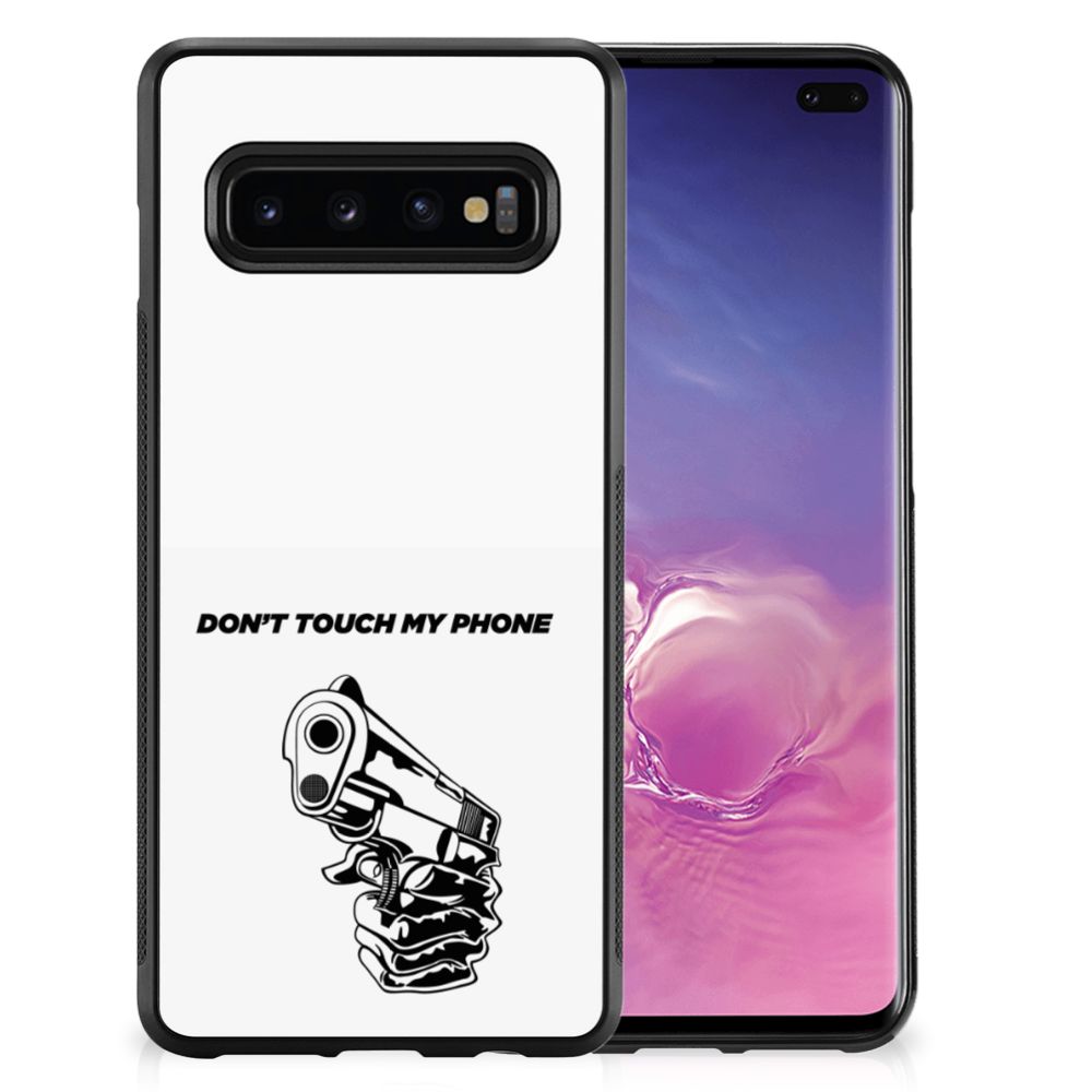 Samsung Galaxy S10+ TPU Hoesje Gun Don't Touch My Phone B2C Telecom