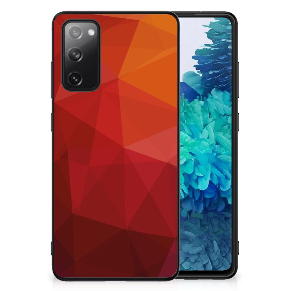 Backcover voor Samsung Galaxy S20 FE Polygon Red B2C Telecom