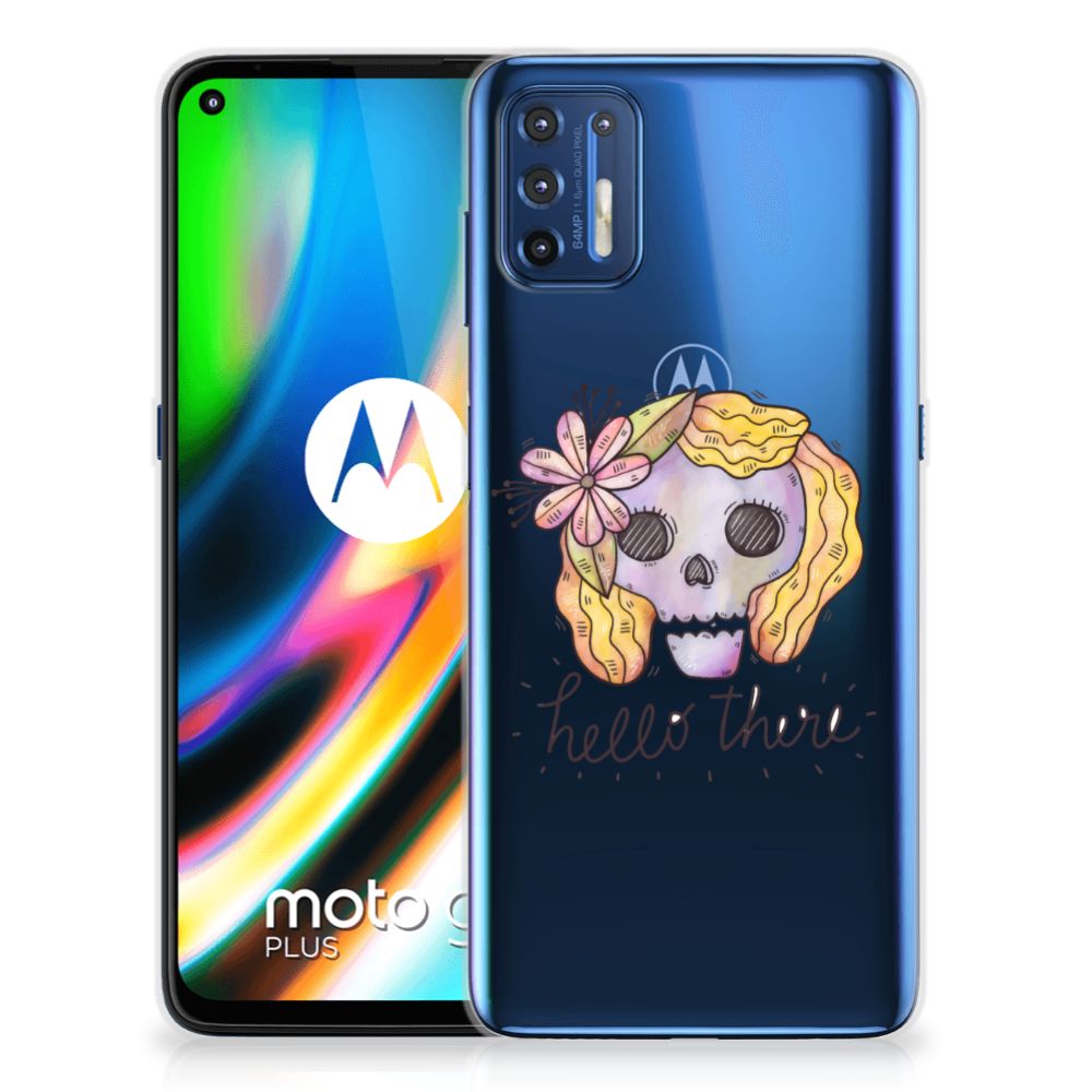 Silicone Back Case Motorola Moto G9 Plus Boho Skull B2C Telecom