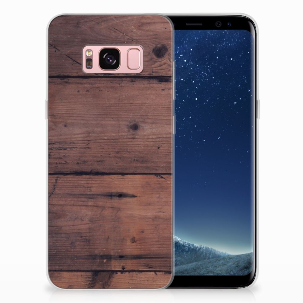 Samsung Galaxy S8 Bumper Hoesje Old Wood