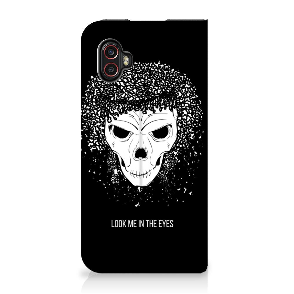 Mobiel BookCase Samsung Galaxy Xcover 6 Pro Skull Hair - B2C Telecom