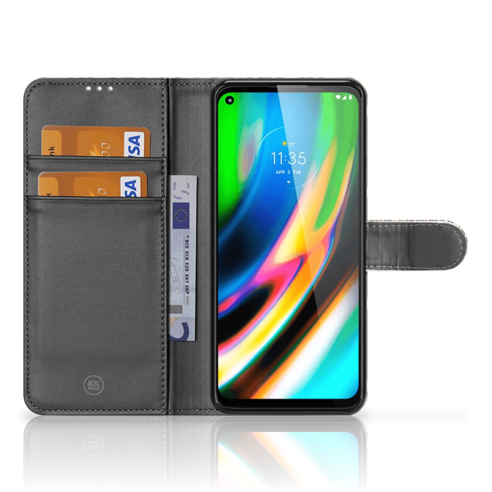 Motorola Moto G9 Plus Telefoonhoesje met Pasjes Leopard