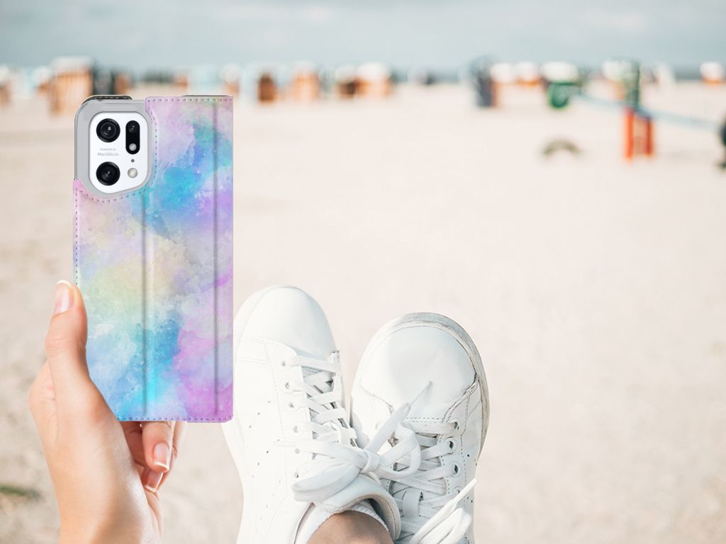 Bookcase OPPO Find X5 Pro Watercolor Light - B2C Telecom