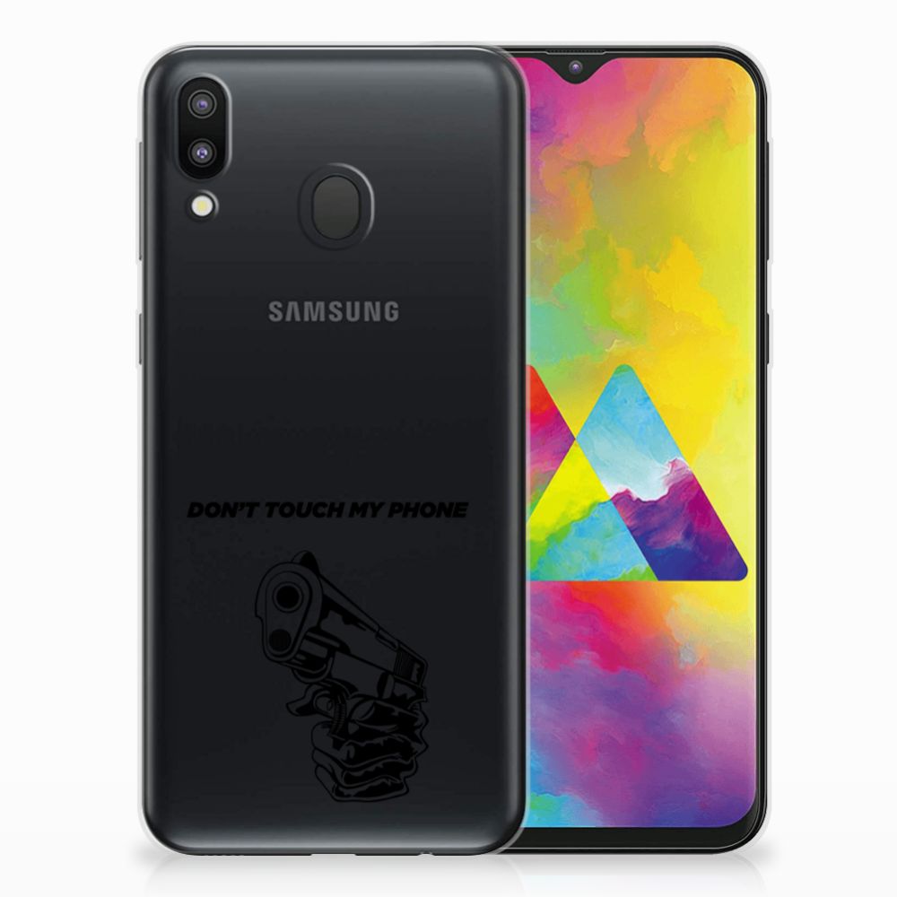 Samsung Galaxy M20 (Power) Silicone-hoesje Gun Don't Touch My Phone