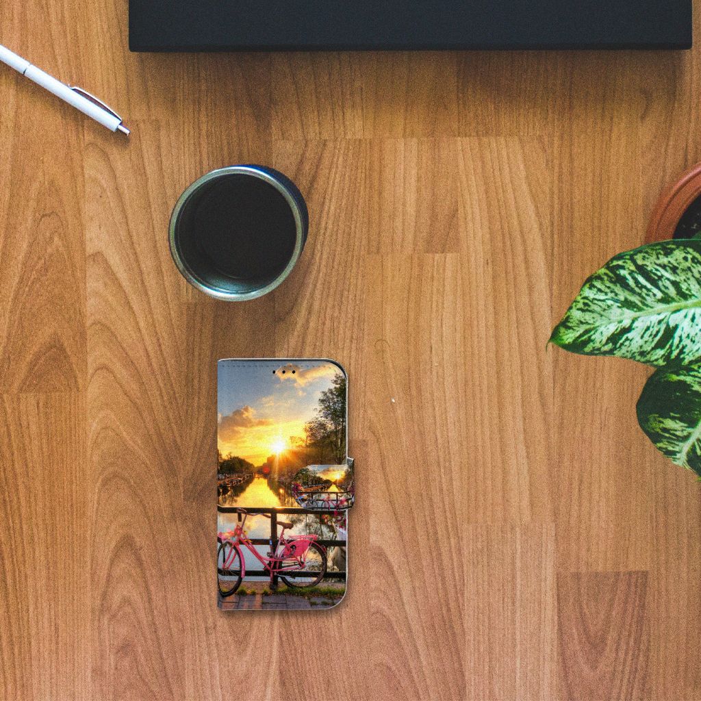 iPhone 13 Mini Flip Cover Amsterdamse Grachten