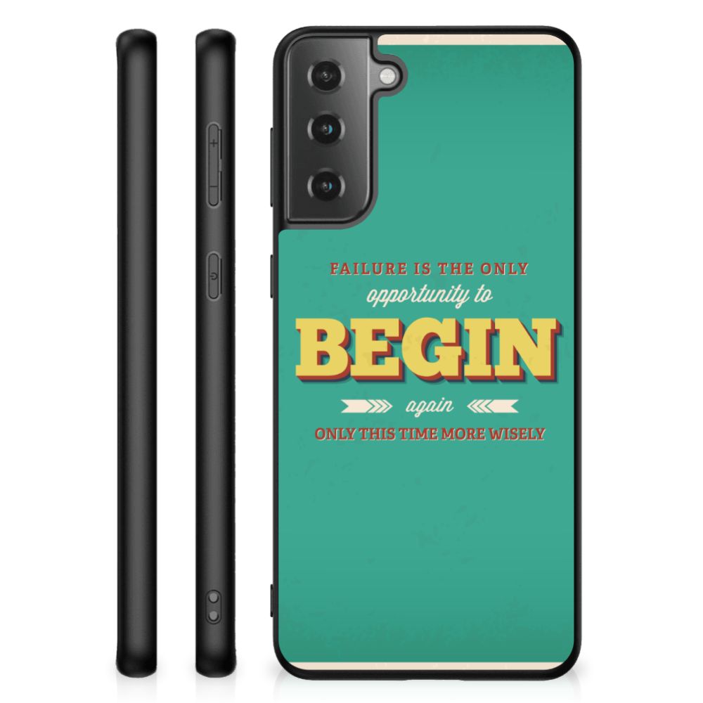 Samsung Galaxy S21 Plus Telefoon Hoesje met tekst Quote Begin B2C Telecom