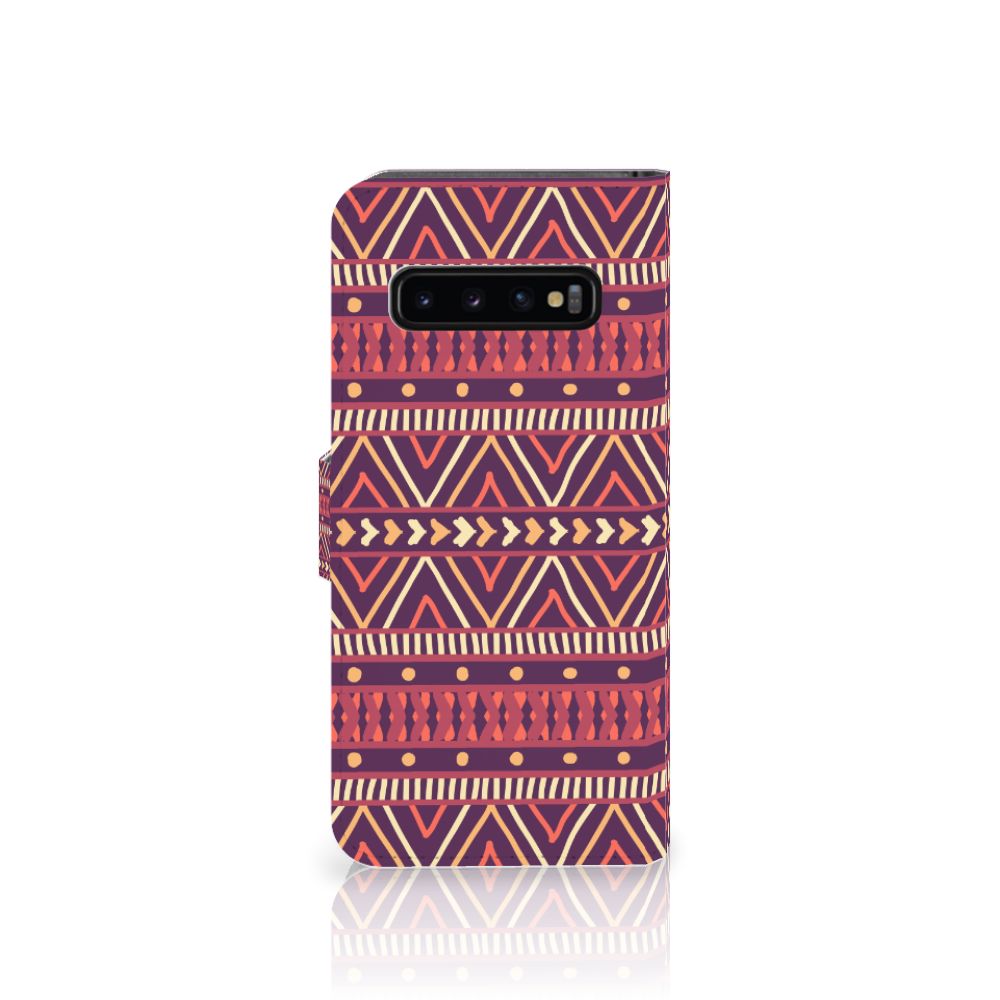Samsung Galaxy S10 Telefoon Hoesje Aztec Paars