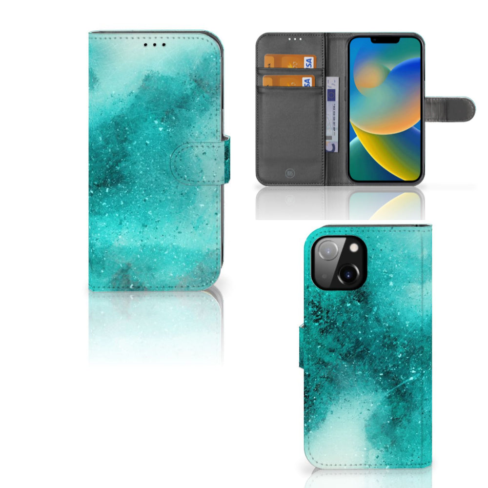 Hoesje Apple iPhone 14 Painting Blue