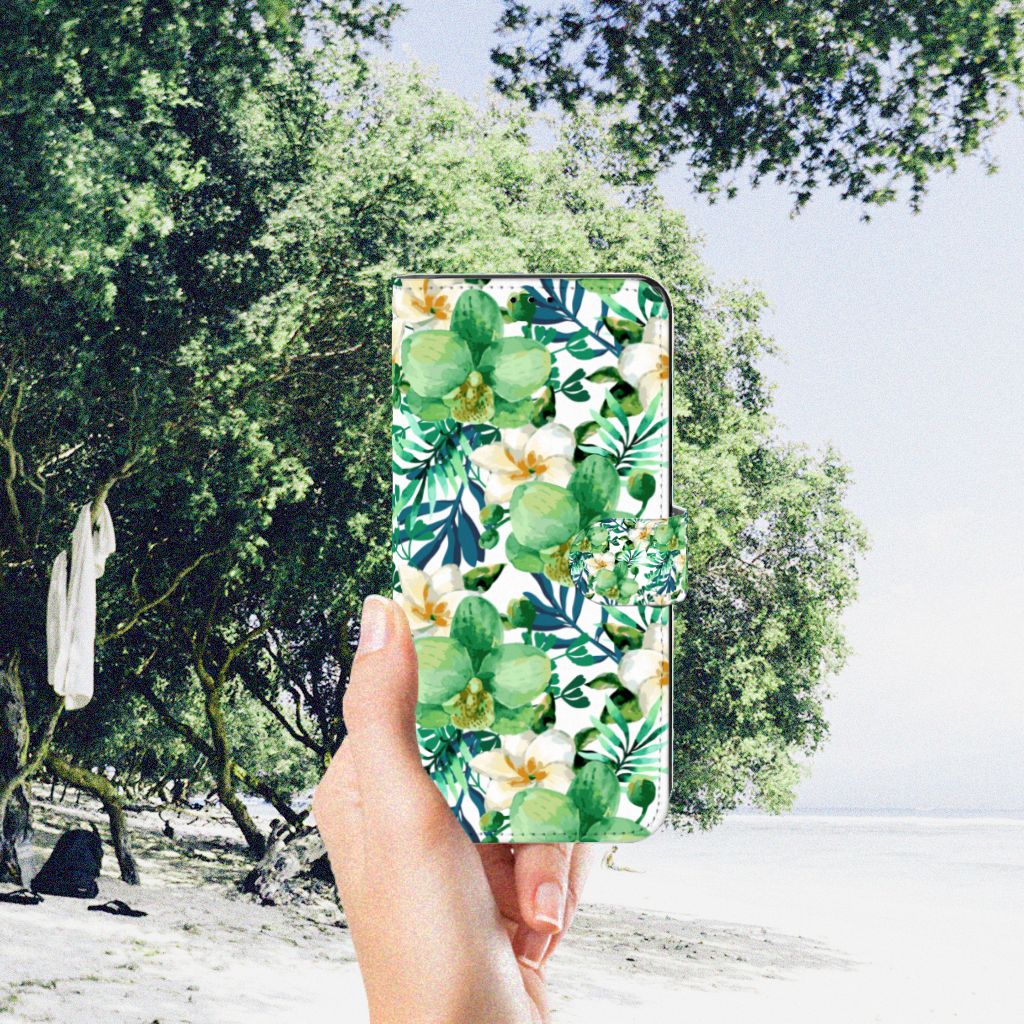 Motorola Edge 30 Pro Hoesje Orchidee Groen