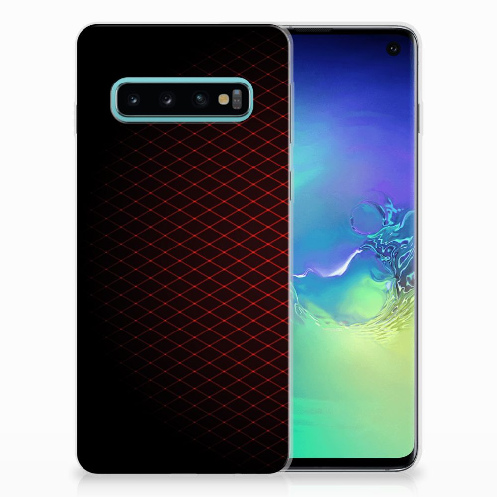 Samsung Galaxy S10 TPU bumper Geruit Rood