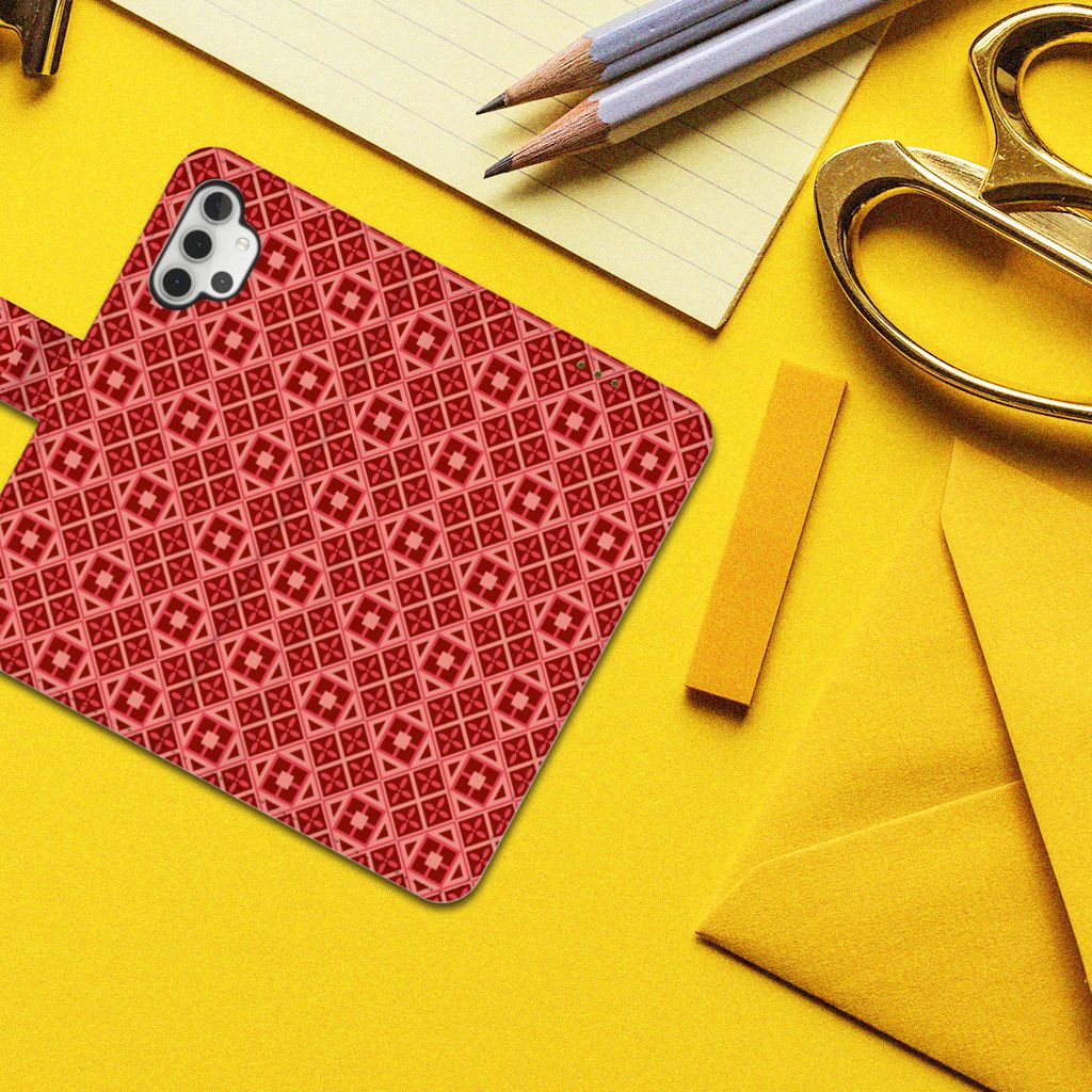 Samsung Galaxy A32 4G Telefoon Hoesje Batik Rood