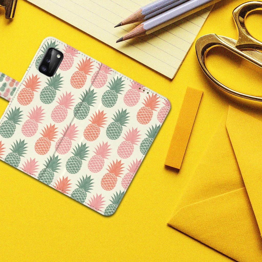 Samsung Galaxy A41 Book Cover Ananas