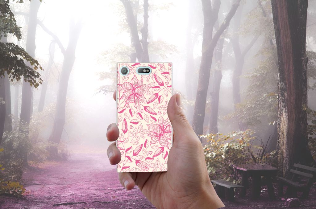 Sony Xperia XZ1 Compact TPU Case Pink Flowers