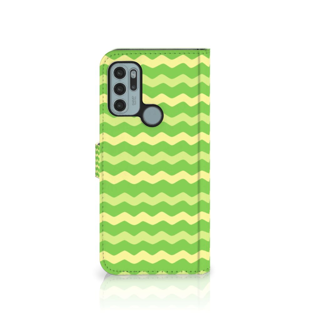 Motorola Moto G60s Telefoon Hoesje Waves Green