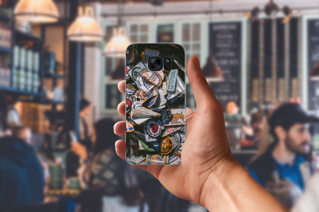 Samsung Galaxy S7 Siliconen Hoesje met foto Badges
