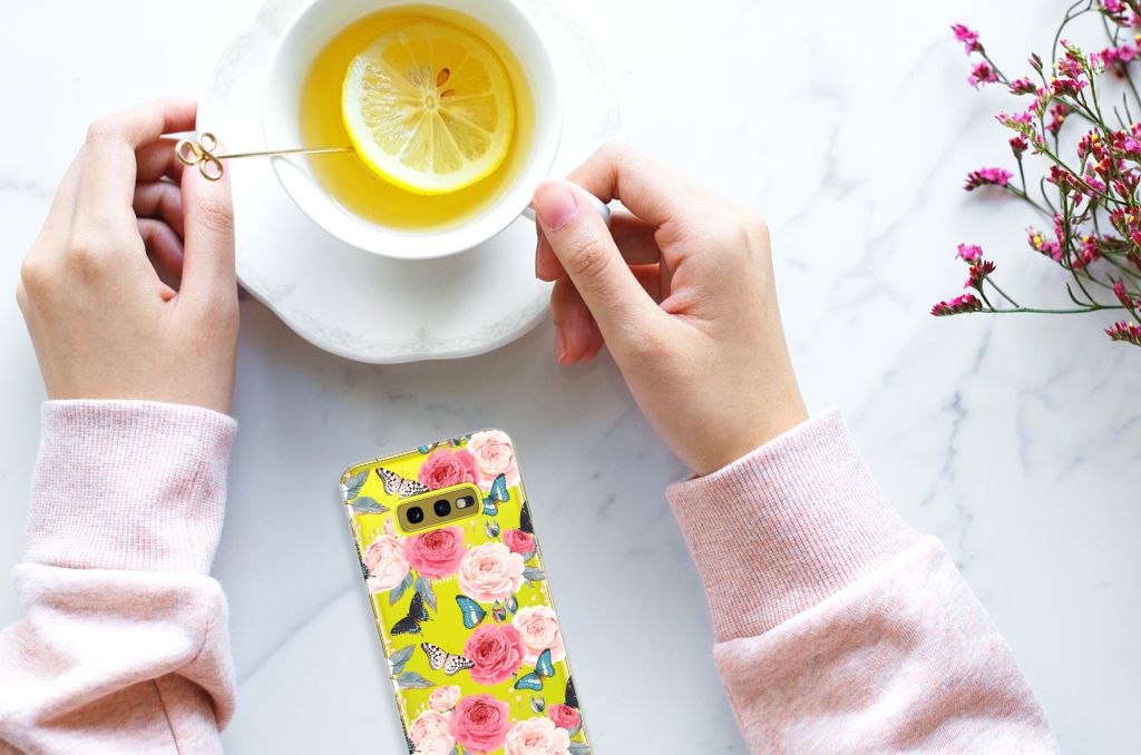 Samsung Galaxy S10e TPU Case Butterfly Roses