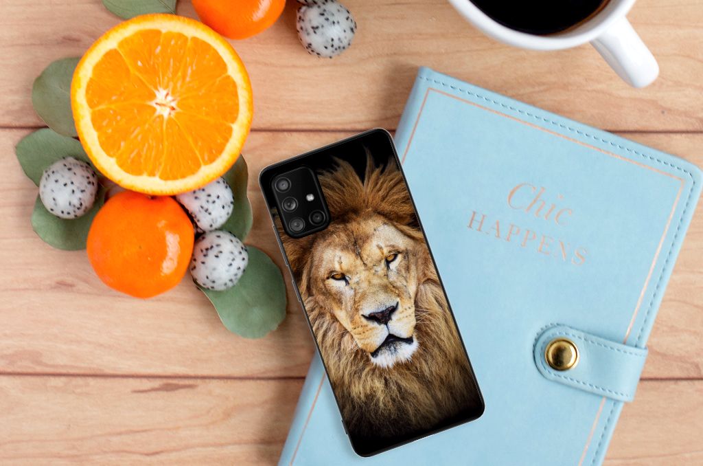 Samsung Galaxy A71 Dierenprint Telefoonhoesje Leeuw B2C Telecom
