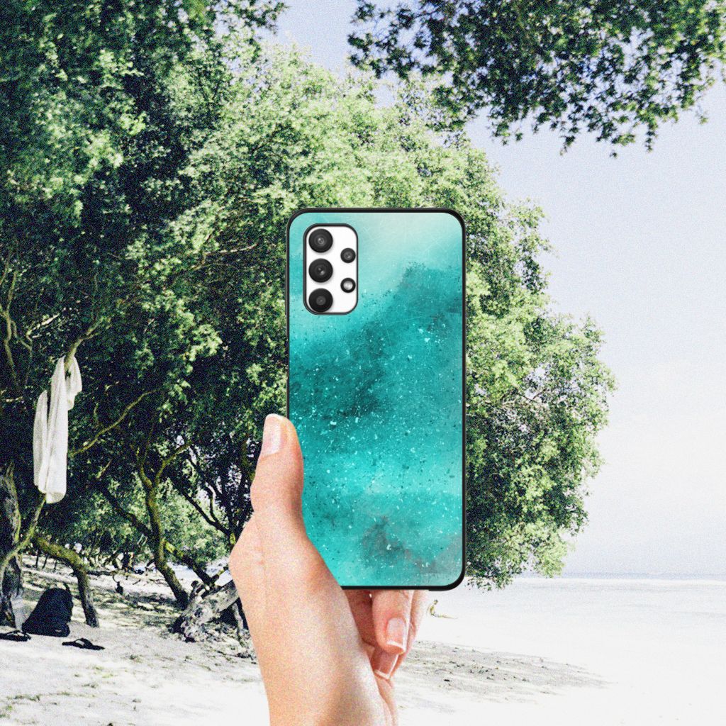 Kleurrijke Telefoonhoesje Samsung Galaxy A32 5G Painting Blue B2C Telecom