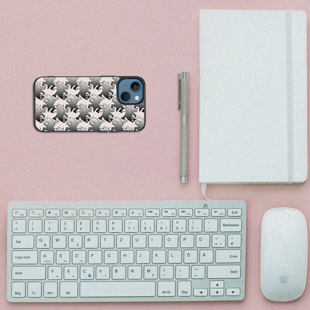 Apple iPhone 13 mini Dierenprint Telefoonhoesje Salamander Grey B2C Telecom