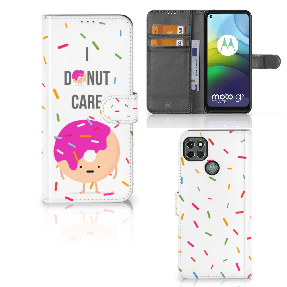 Motorola Moto G9 Power Book Cover Donut Roze