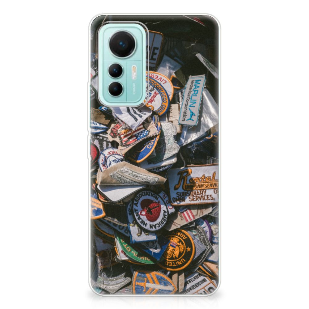 Xiaomi 12 Lite Siliconen Hoesje met foto Badges B2C Telecom