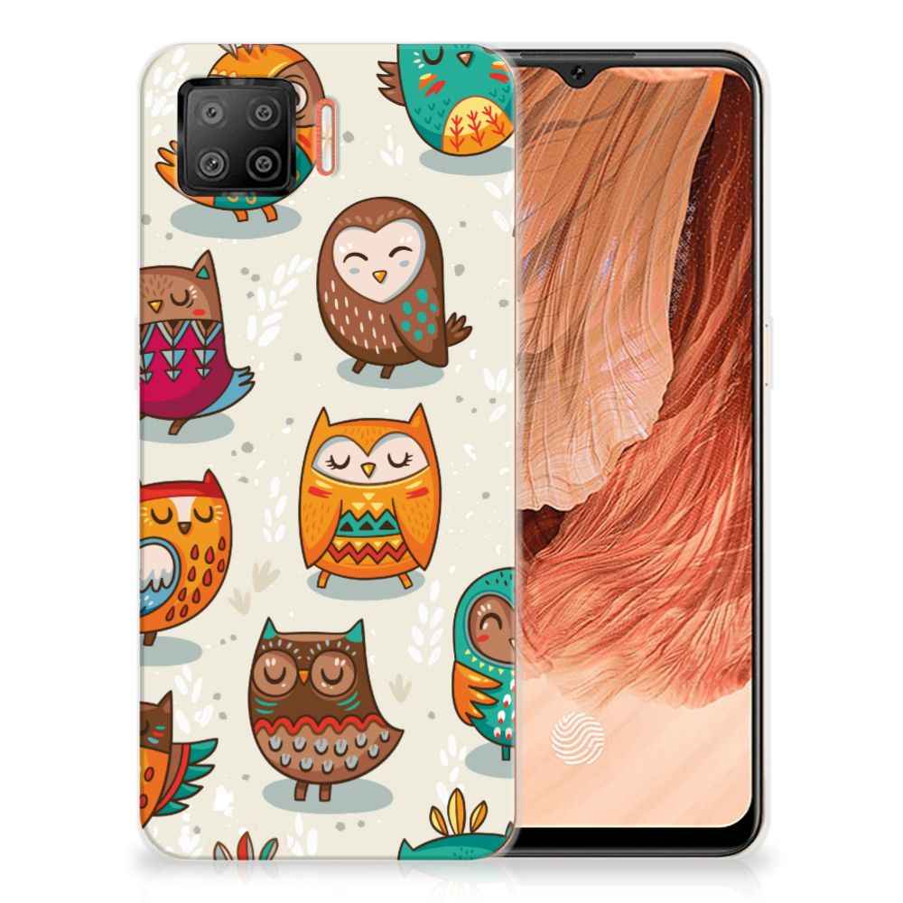 OPPO A73 4G TPU Hoesje Vrolijke Uilen B2C Telecom