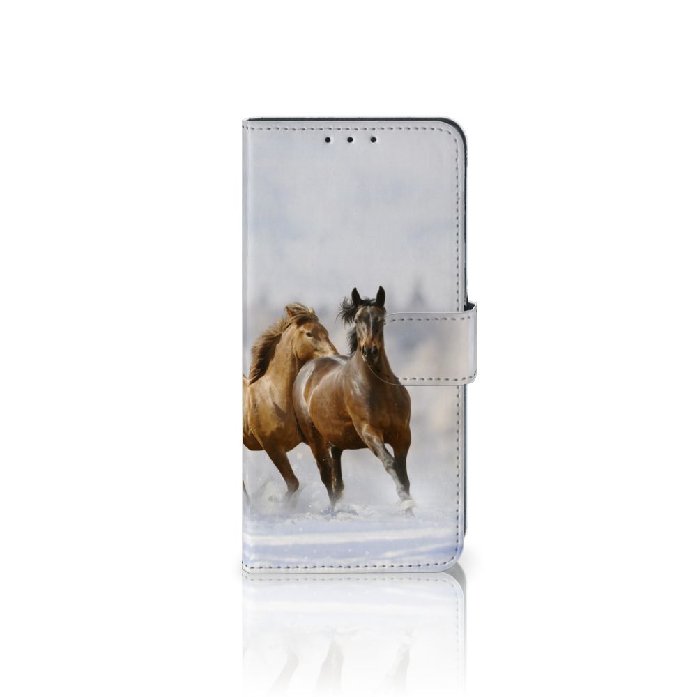 Alcatel 1S 2020 Telefoonhoesje met Pasjes Paarden