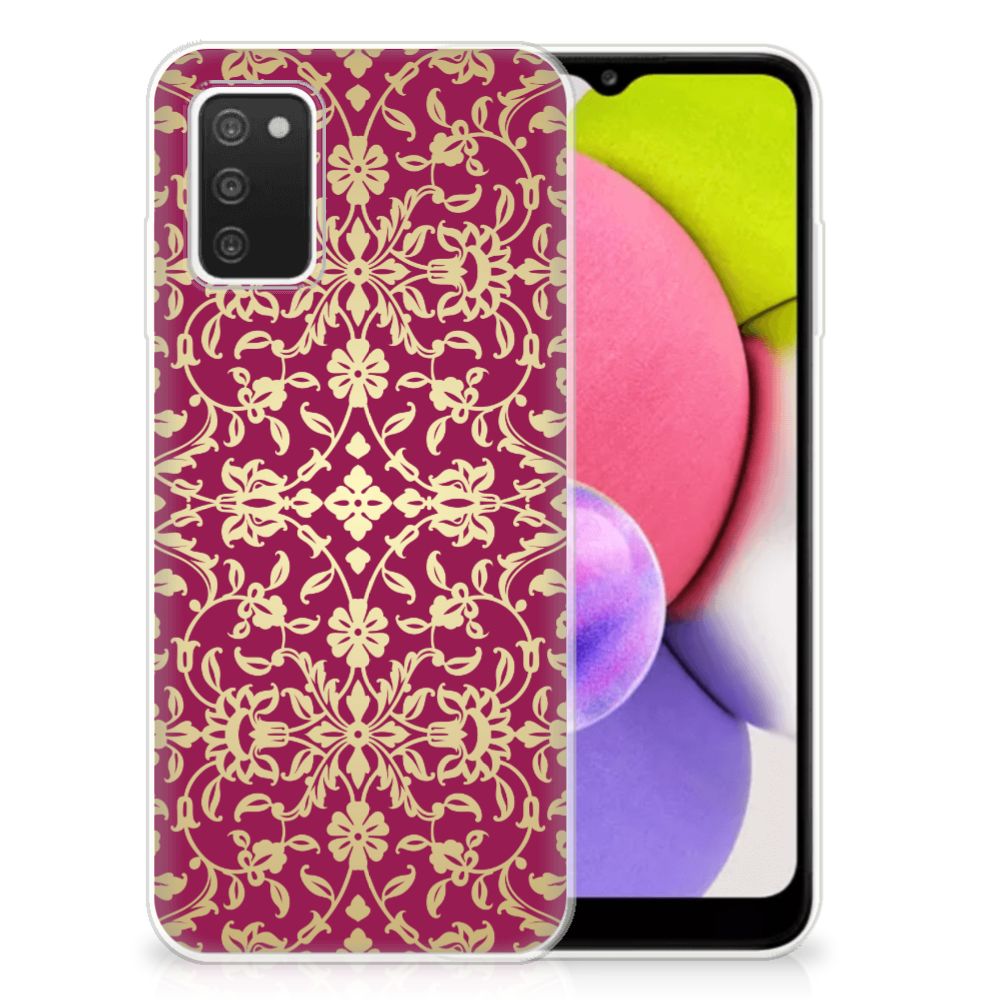 Siliconen Hoesje Samsung Galaxy A03S Barok Pink B2C Telecom