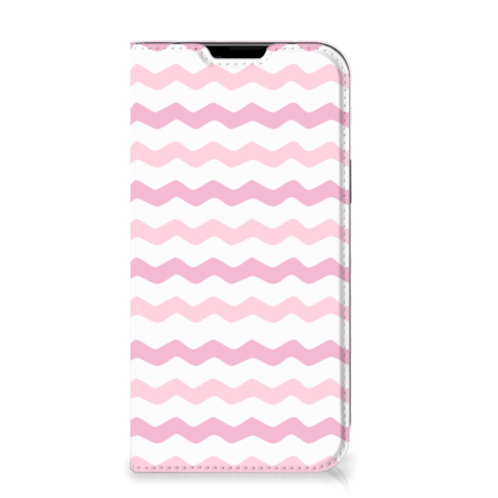 iPhone 14 Plus Hoesje met Magneet Waves Roze