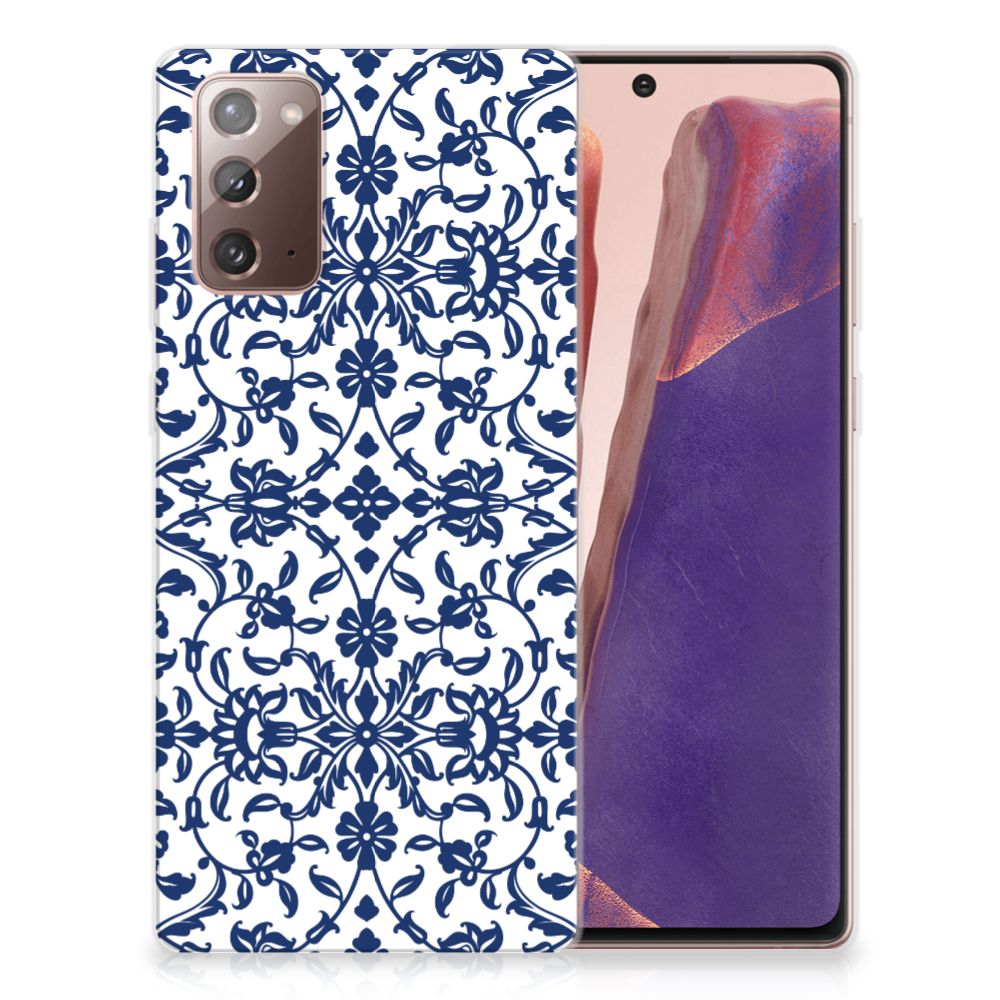 Samsung Note 20 TPU Case Flower Blue