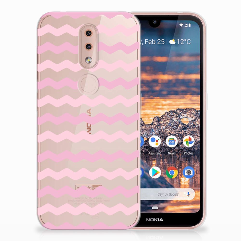 Nokia 4.2 TPU bumper Waves Roze