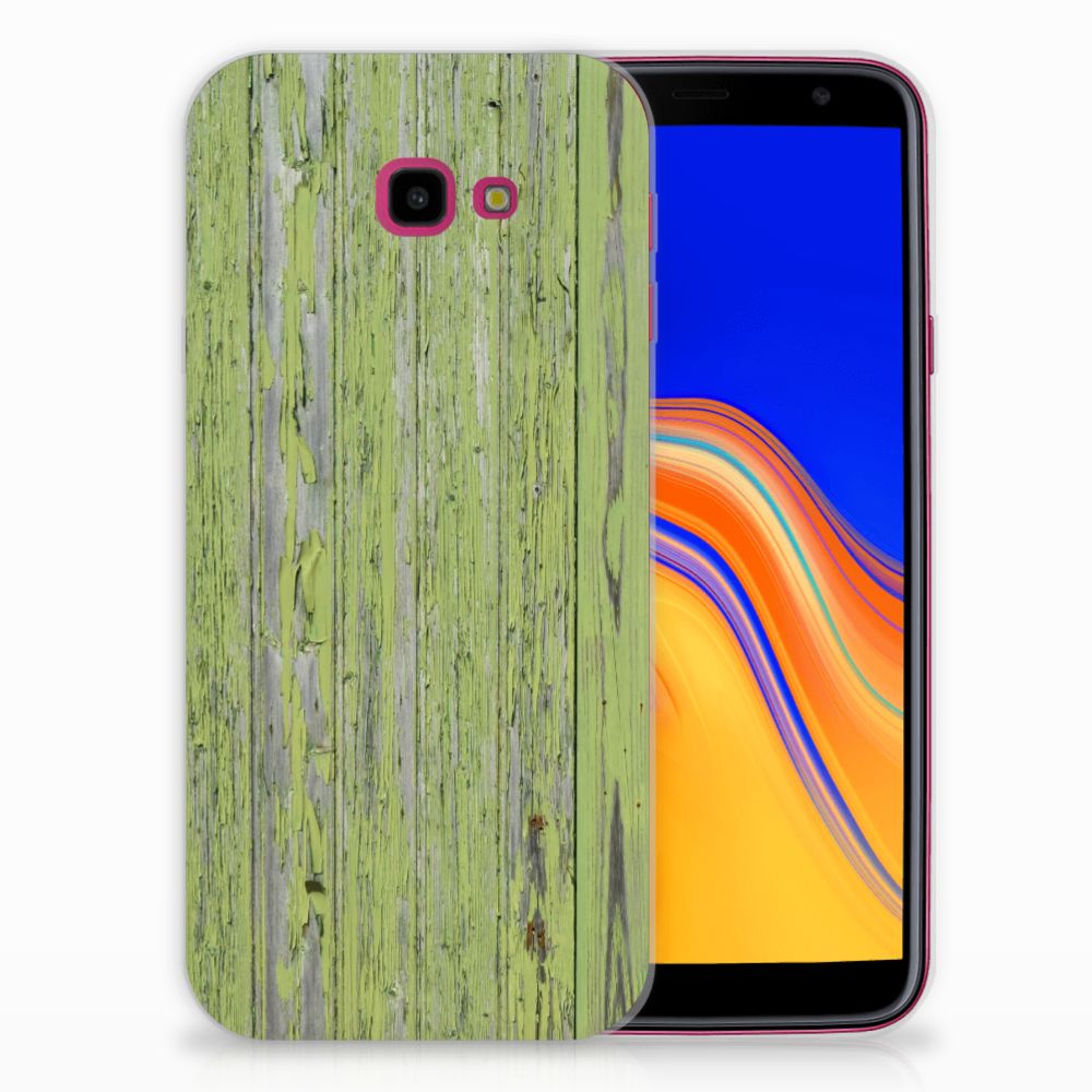 Samsung Galaxy J4 Plus (2018) Bumper Hoesje Green Wood