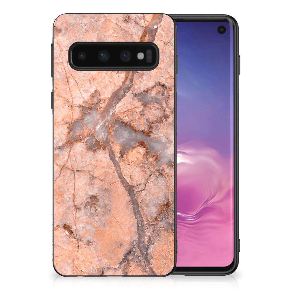 Samsung Galaxy S10 Gripcase Marmer Oranje B2C Telecom