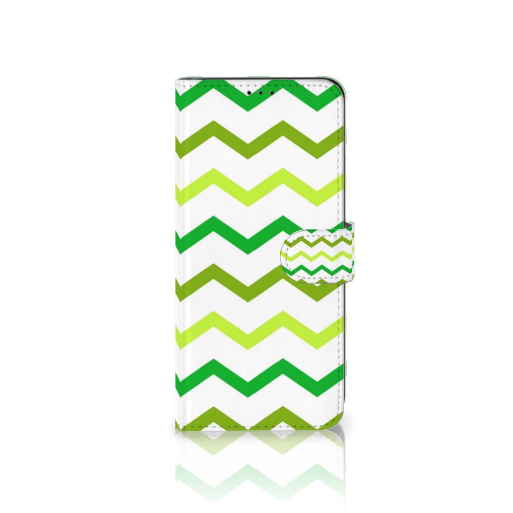 Samsung Galaxy S21 Ultra Telefoon Hoesje Zigzag Groen